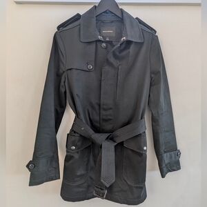 Black Trench Coat Banana Republic Men's Black Belted Trench Coat